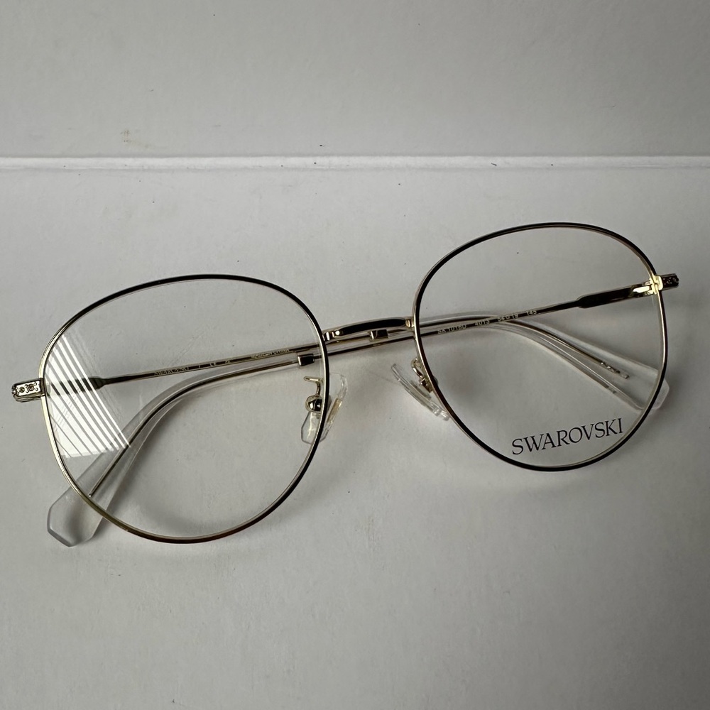 Swarovski SK1016D Gold Metal Oval Eyeglasses Frame nwt